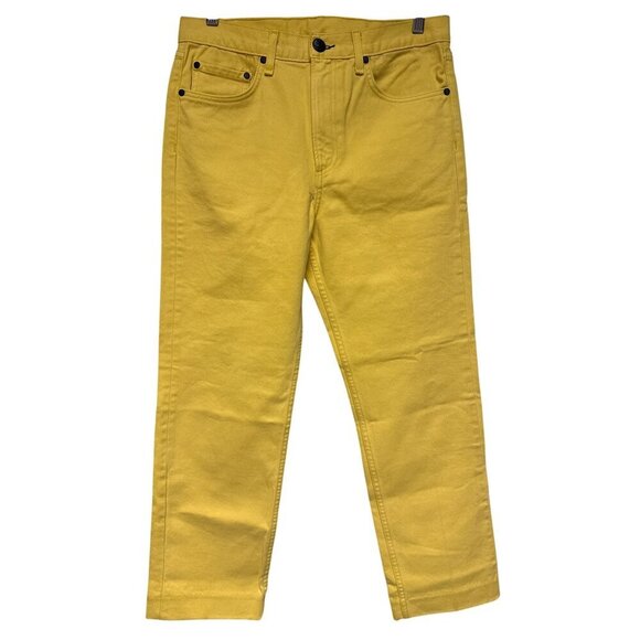 NEW Rag & Bone Women's Jeans Yellow Sunrise Ankle Straight Denim Pants Size 29